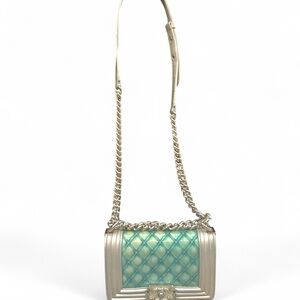 Chanel Small Irridescent PVC and Leather Boy Bag